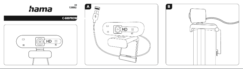 Page 1 de la notice Manuel utilisateur Hama C-600 Pro