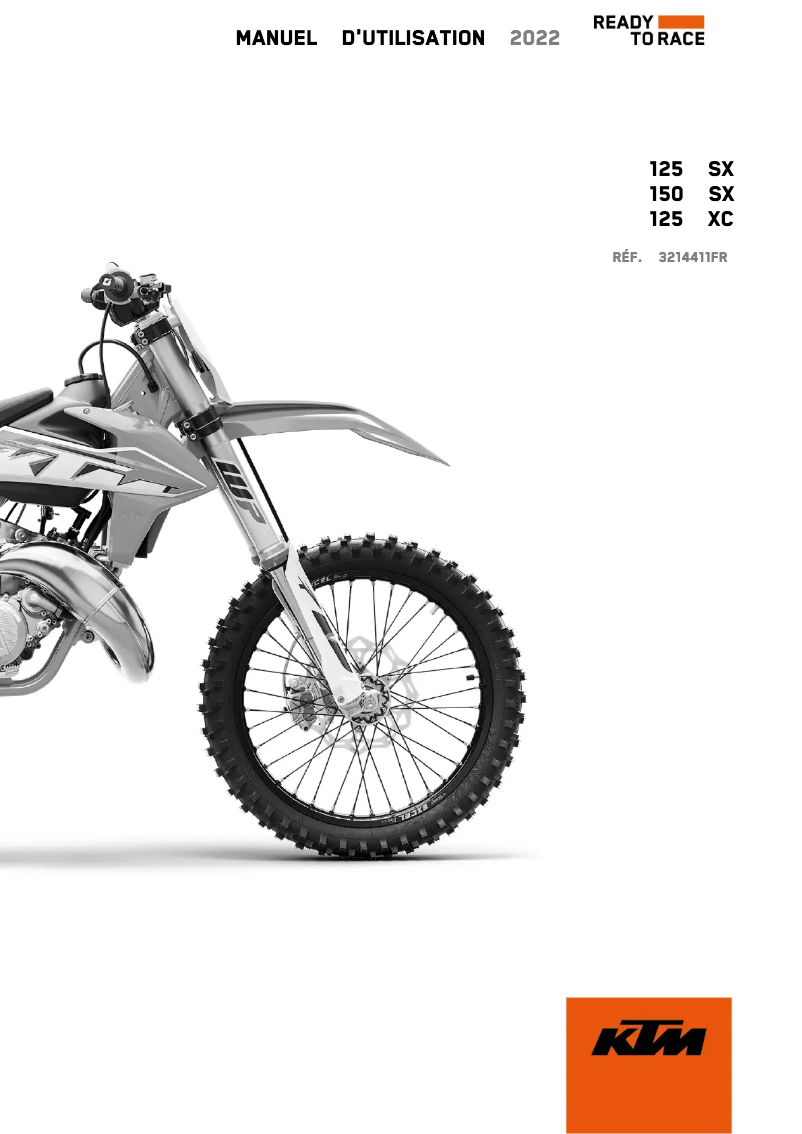 Page 1 of the manual User Manual KTM 150 SX (2022)