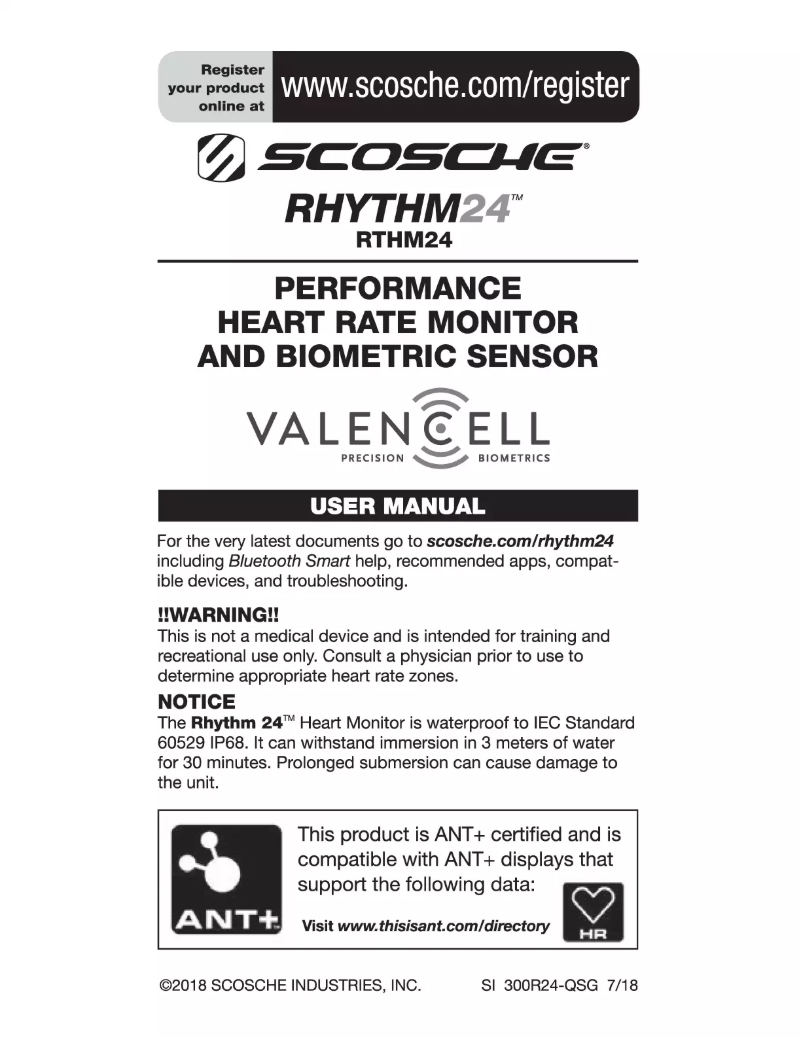 Image de la première page du manuel de l'appareil Rhythm 24