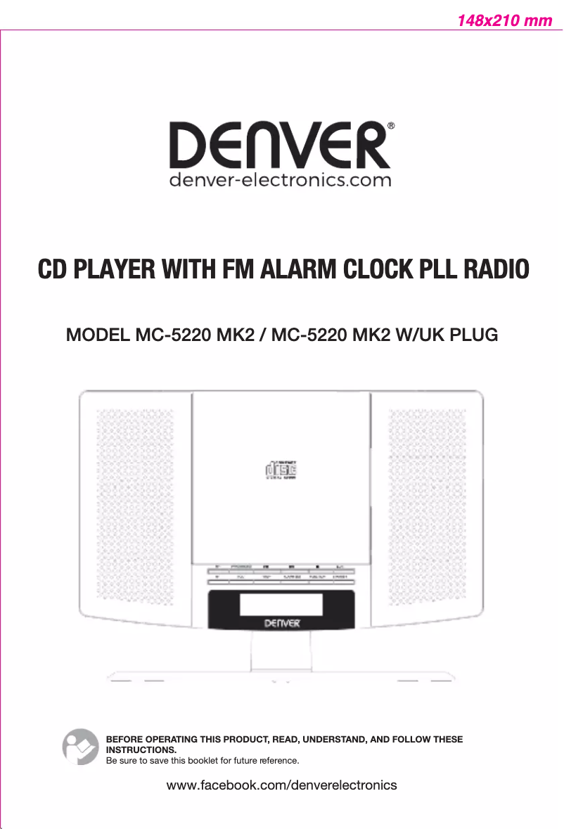 Page 1 de la notice Manuel utilisateur Denver MC-5220 MK2