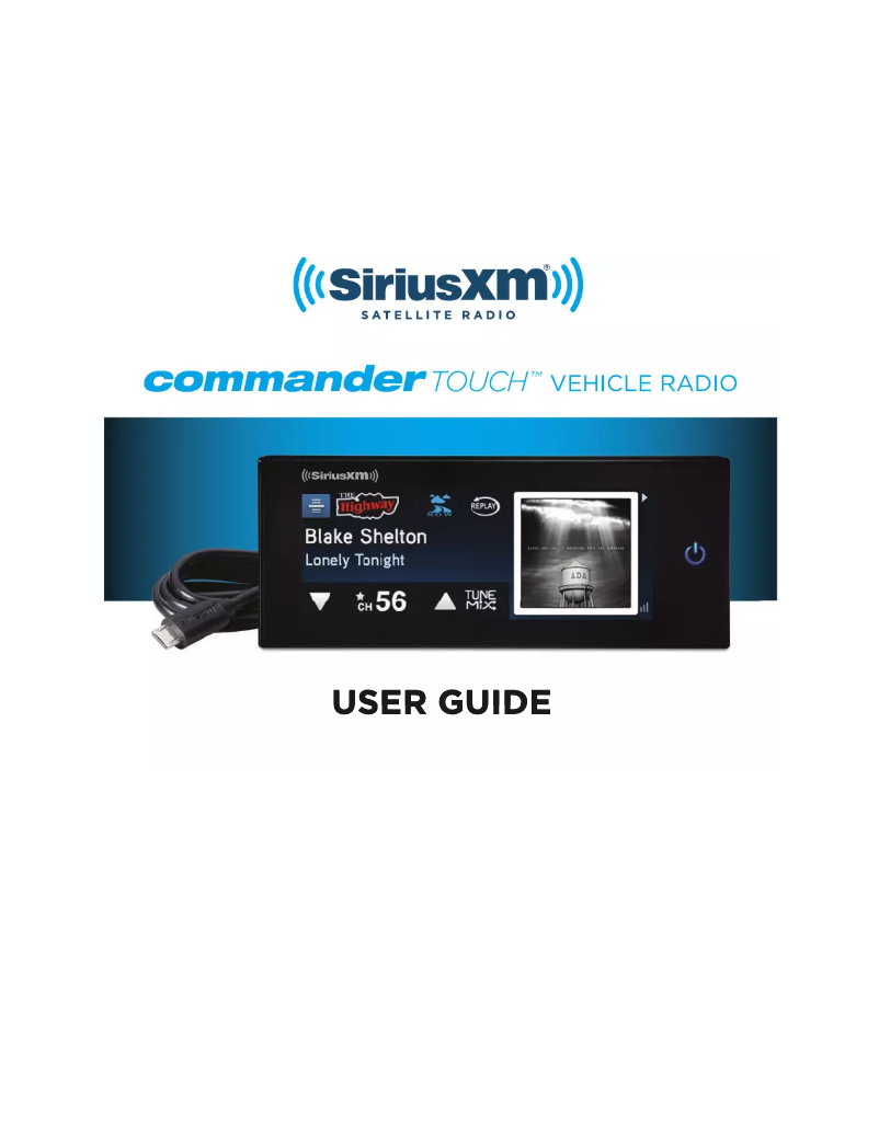Page n°1 - Manuel utilisateur SiriusXM Commander Touch SXVCT1