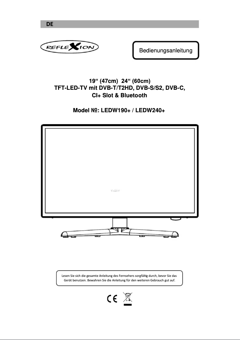 Page n°1 - Manuel utilisateur Reflexion LEDW240+