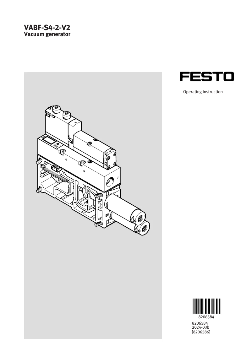 Page 1 de la notice Manuel utilisateur Festo VABF-S4-2-V2B1-G38-CB-VH-14-AP