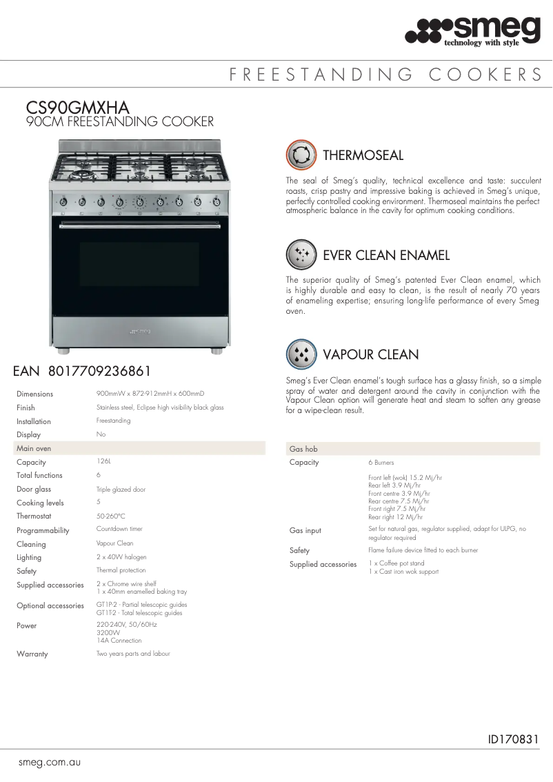 Image de la première page du manuel de l'appareil CS90GMXHA