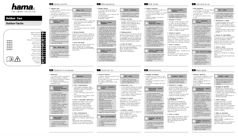Page n°1 - Manuel utilisateur Hama 00178174