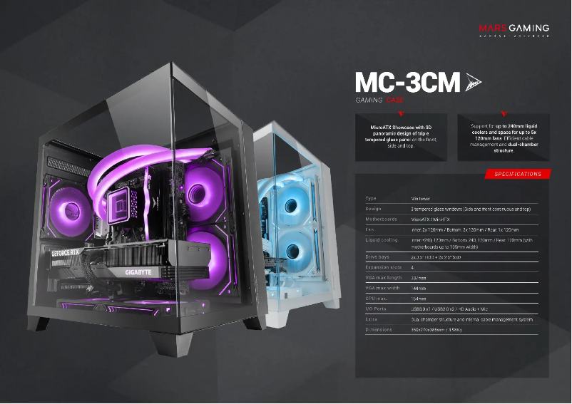 Page n°1 - Fiche technique Mars Gaming MC-3CM