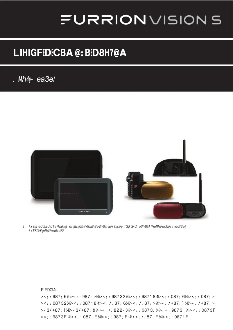Page n°1 - Manuel utilisateur Furrion Vision S FOS07TAPT