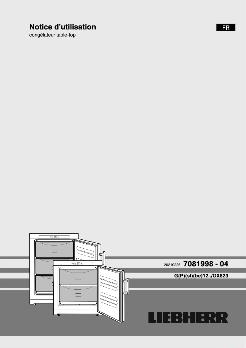 Page 1 de la notice Manuel utilisateur Liebherr Gsl 1223-20