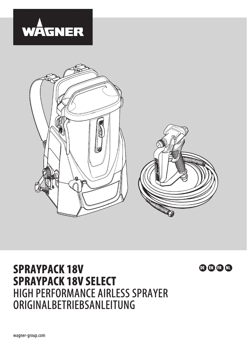 Page 1 de la notice Manuel utilisateur Wagner SprayPack 18V