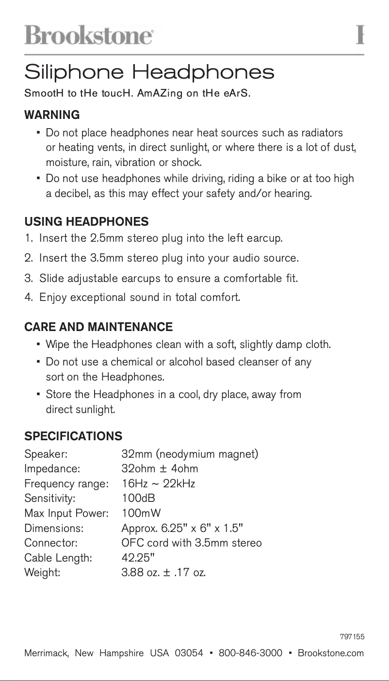 Image de la première page du manuel de l'appareil Siliphone