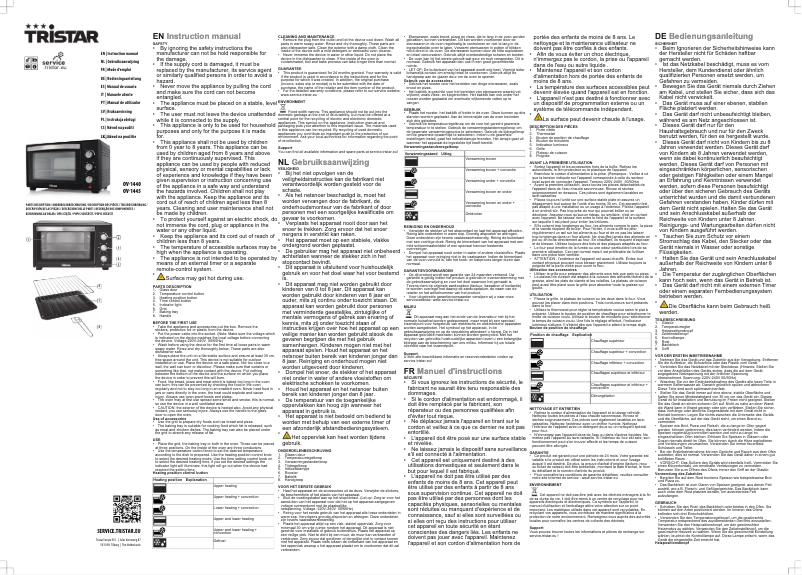 Image de la première page du manuel de l'appareil OV-1440
