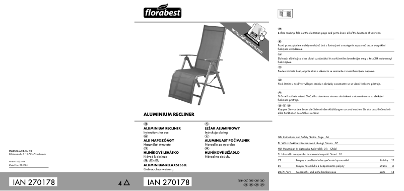 Page 1 de la notice Manuel utilisateur Florabest IAN 270178