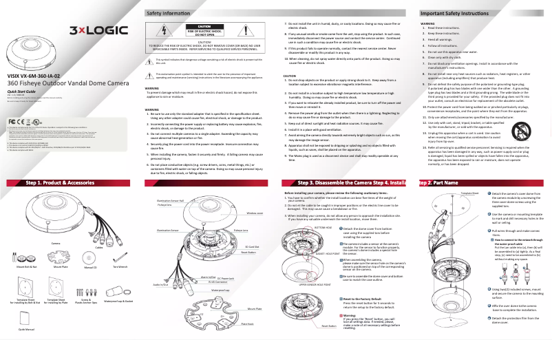Image de la première page du manuel de l'appareil VX-6M-360-IA-02