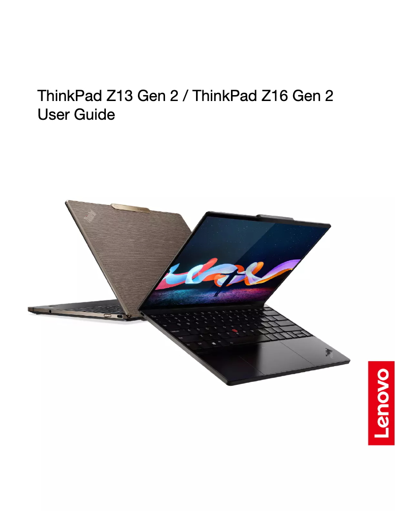 Page n°1 - Manuel utilisateur Lenovo ThinkPad Z13 Gen 2