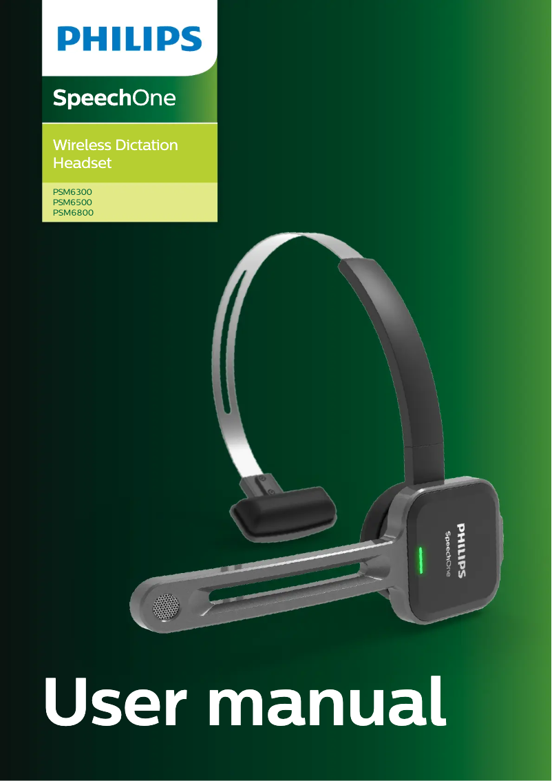 Page n°1 - Manuel utilisateur Philips SpeechOne PSM6800