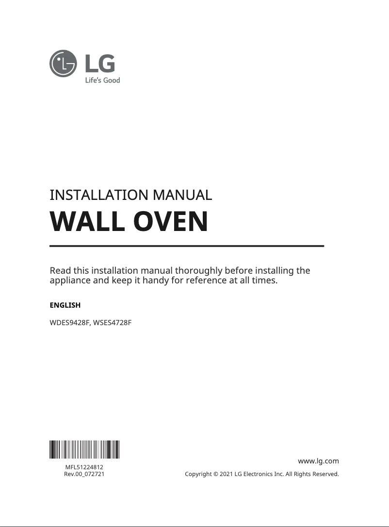 Image de la première page du manuel de l'appareil WSES4728F