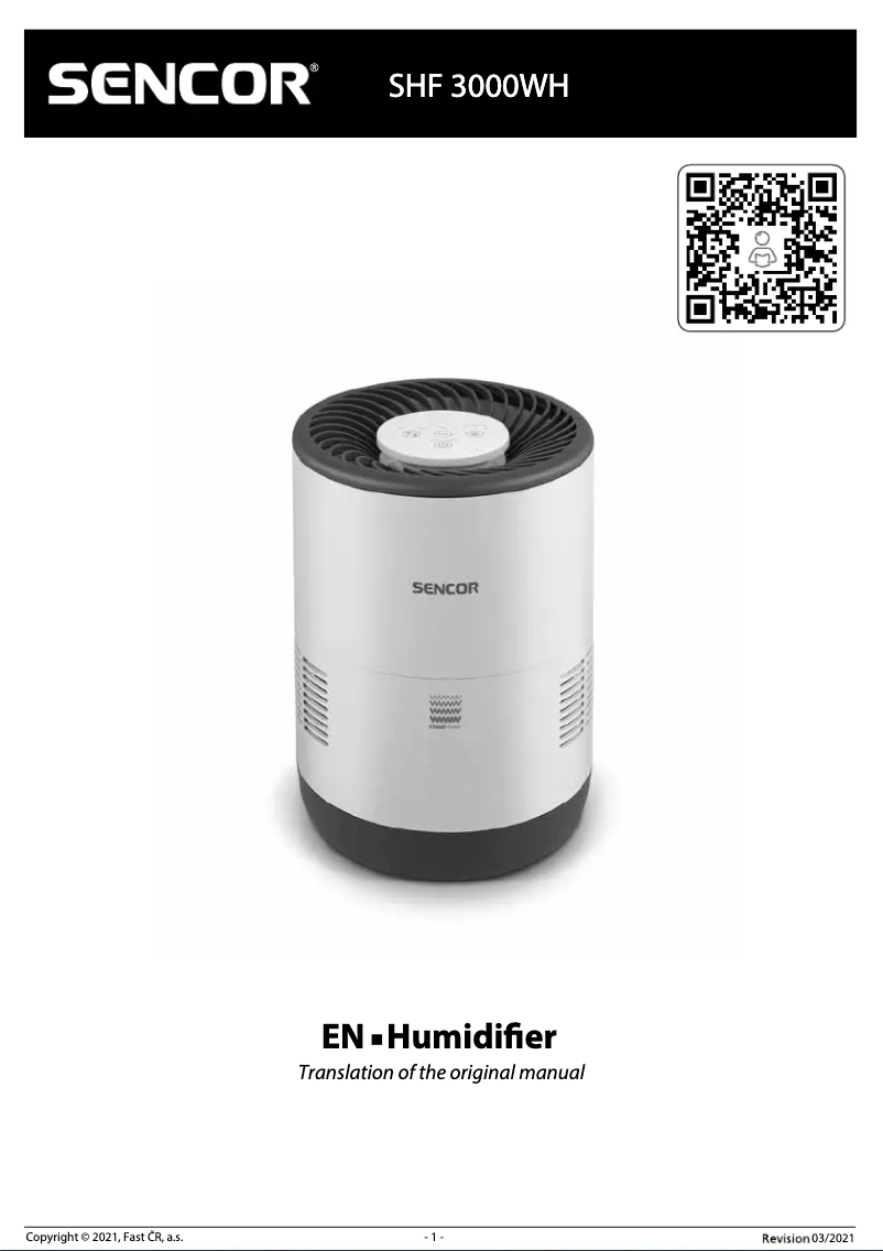 Página 1 del manual Manual de usuario Sencor SHF 3000WH