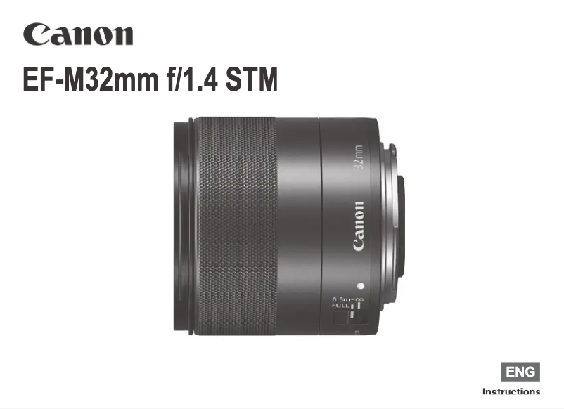 Page 1 de la notice Manuel utilisateur Canon EF-M 32mm f/1.4 STM