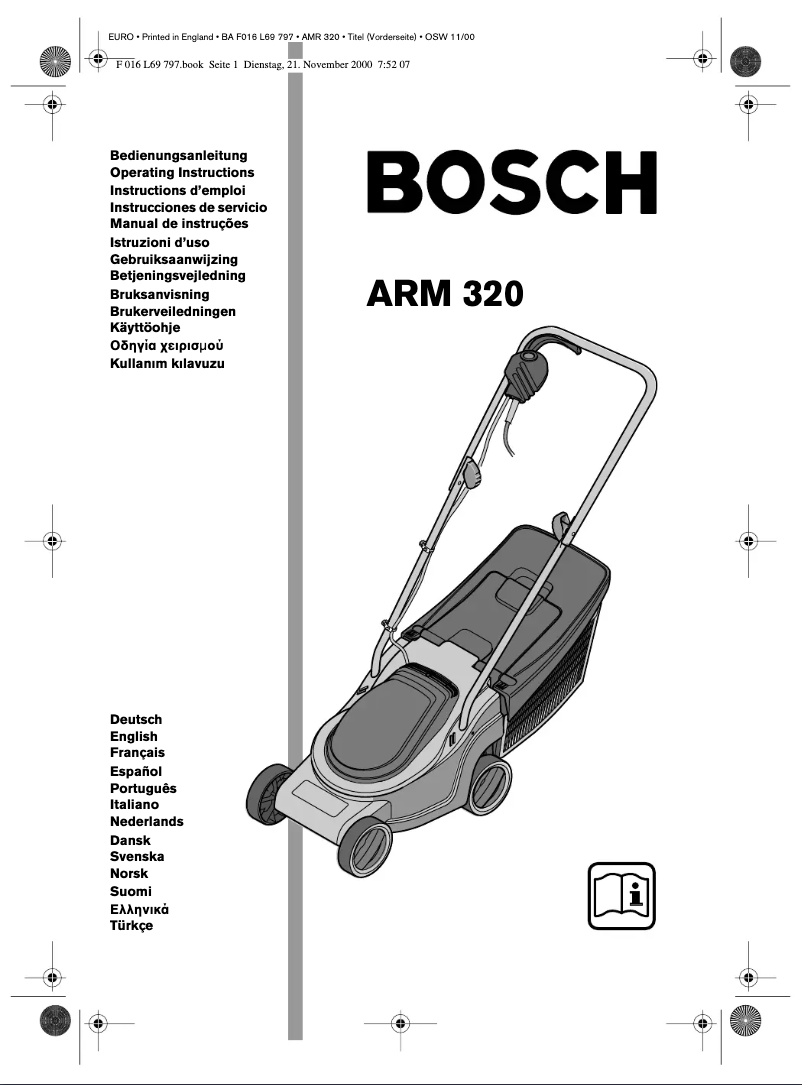 Page 1 de la notice Manuel utilisateur Bosch ARM 320