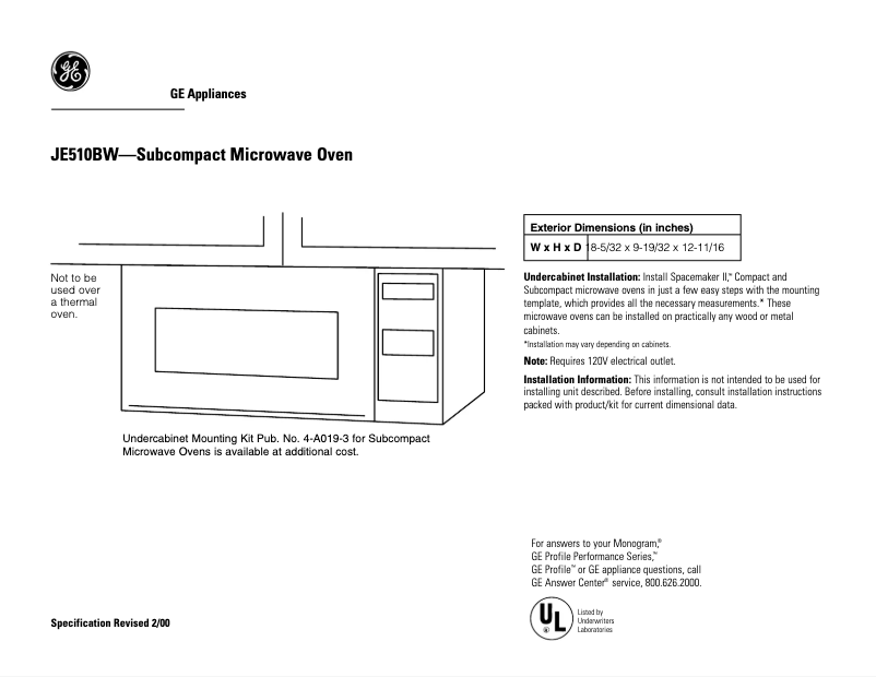 Image de la première page du manuel de l'appareil JE510BW