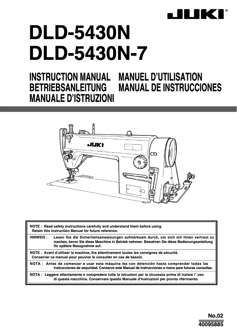 Image de la première page du manuel de l'appareil DLD-5430N