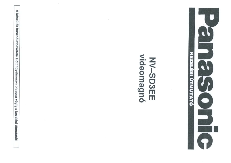 Image de la première page du manuel de l'appareil NV-SD3