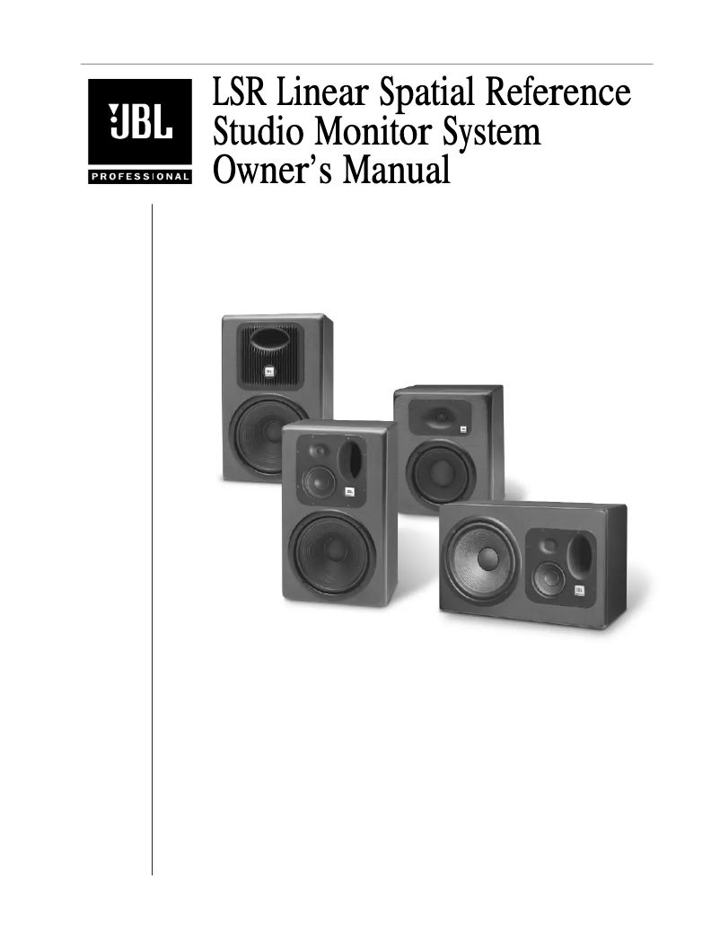 Page n°1 - Manuel utilisateur JBL LSR28