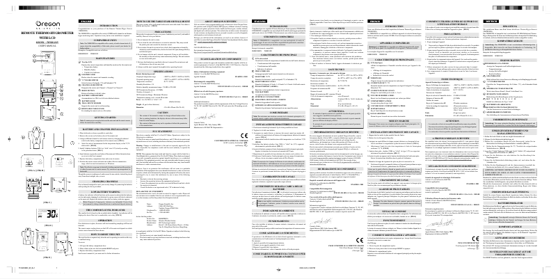 Image de la première page du manuel de l'appareil THGR228N