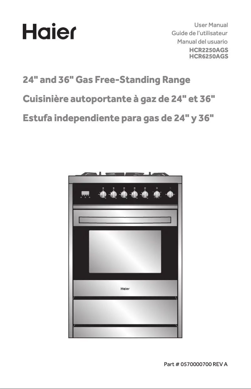 Page n°1 - Manuel d'utilisation et d'entretien Haier HCR2250AGS