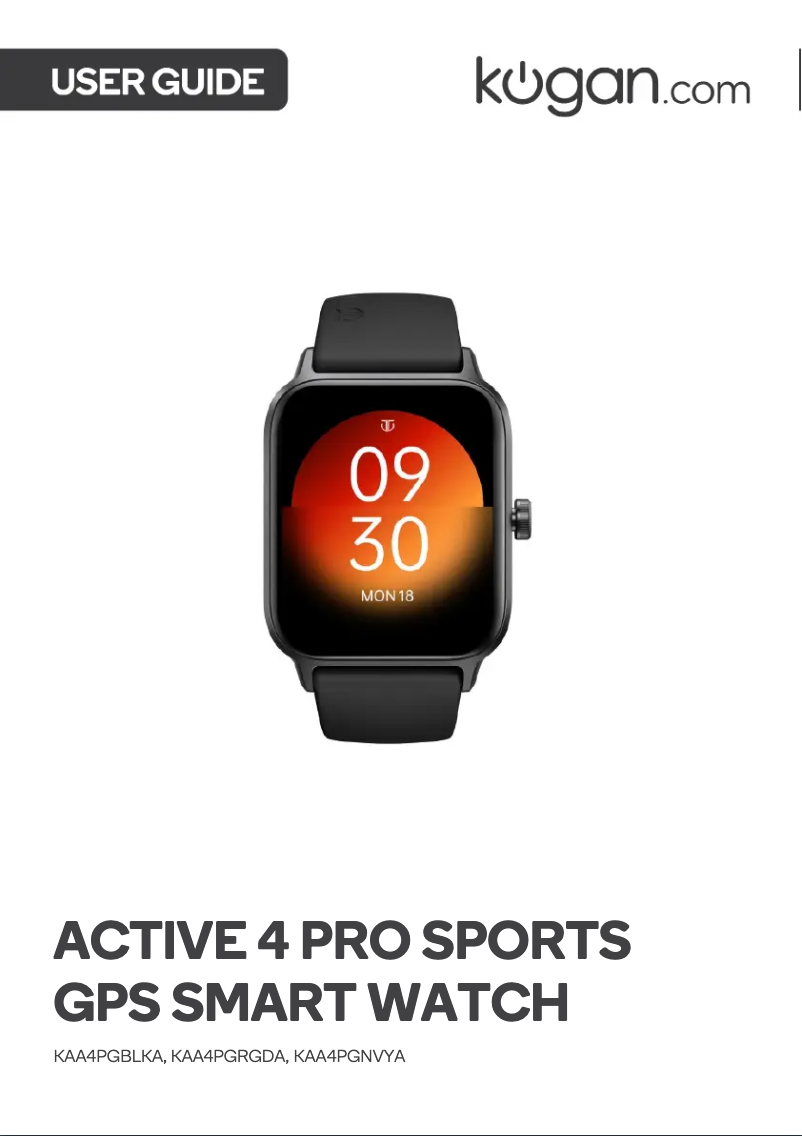 Page n°1 - Manuel utilisateur Kogan Active 4 Pro