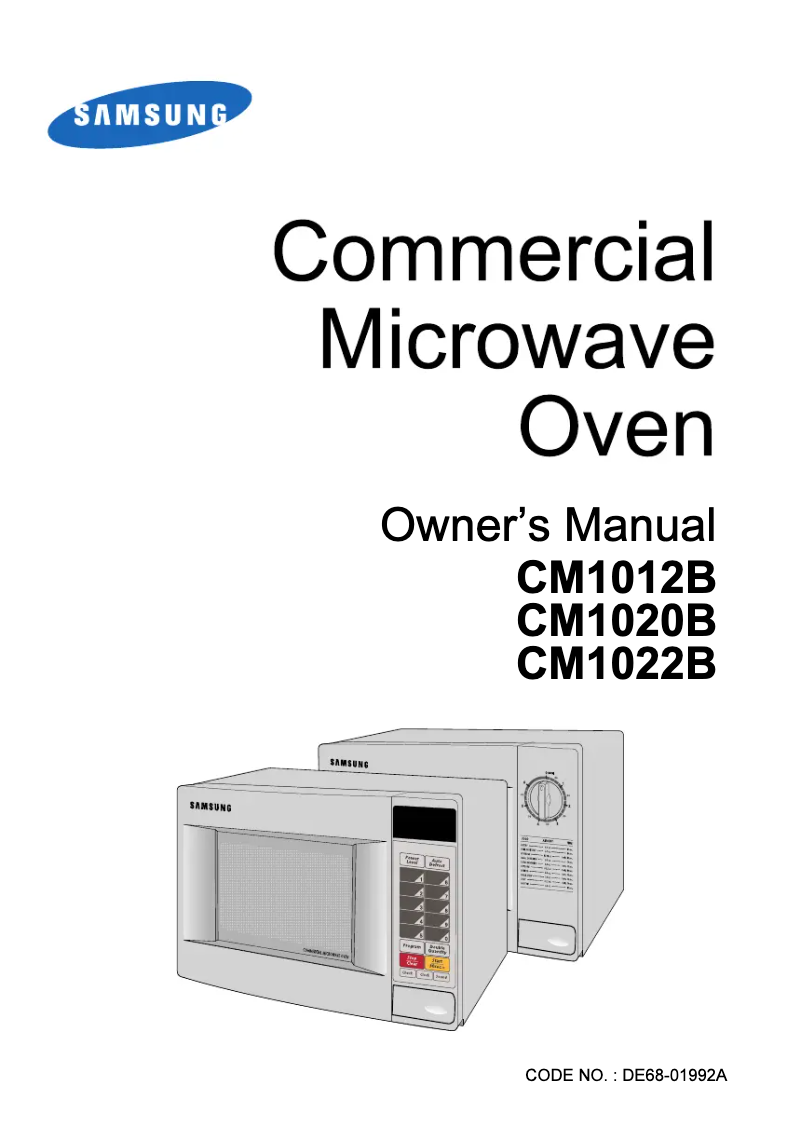 Image de la première page du manuel de l'appareil CM1022B