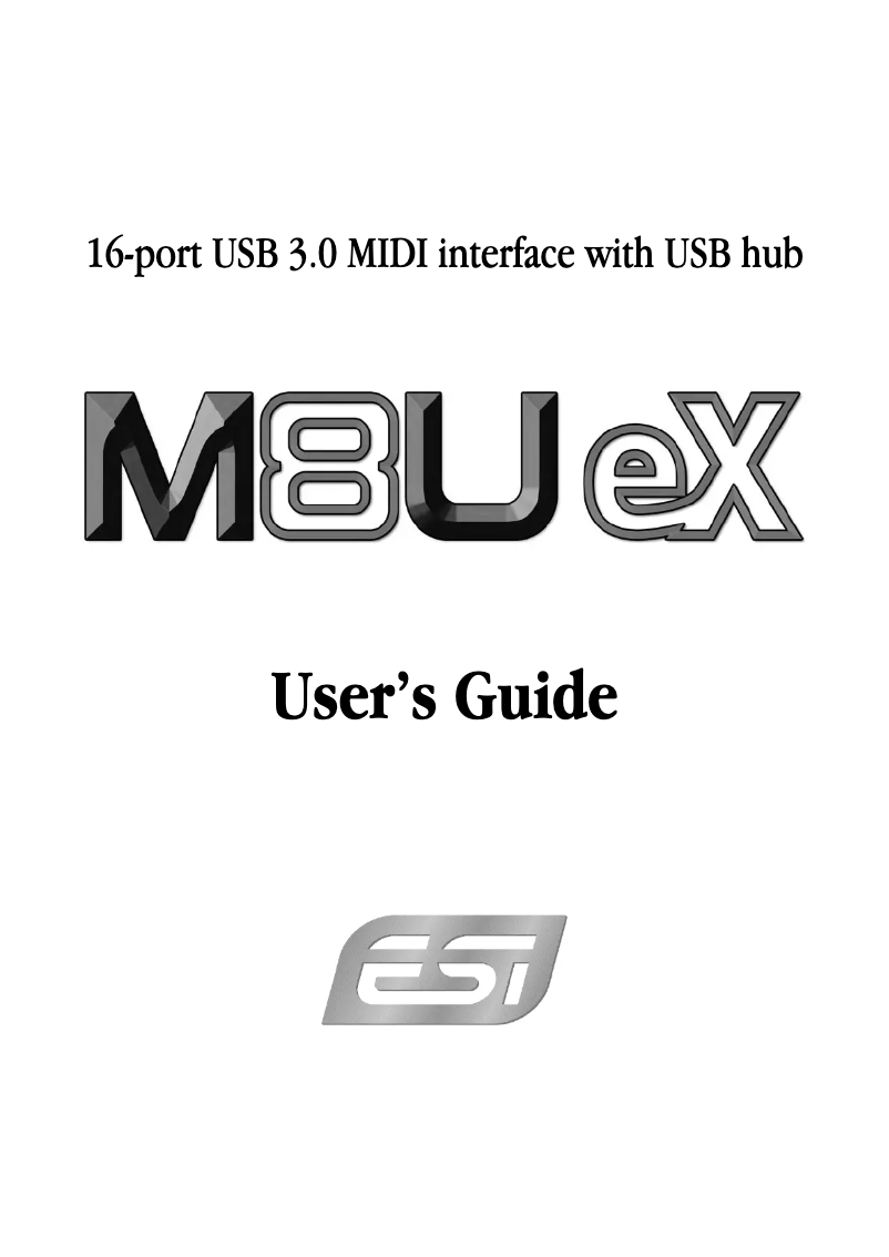 Page 1 de la notice Manuel utilisateur ESI M8U eX