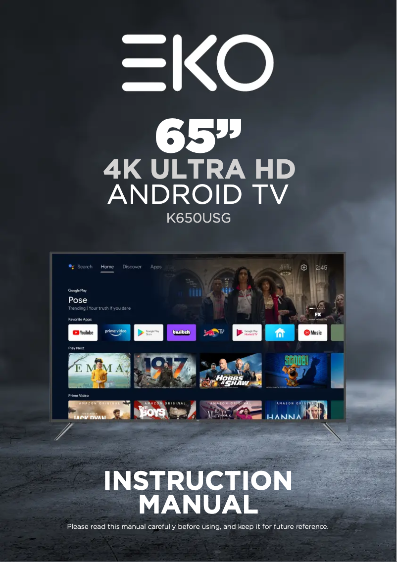 Image de la première page du manuel de l'appareil K650USG