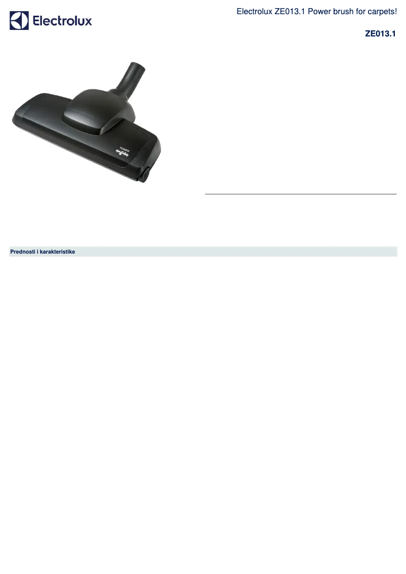 Página 1 del manual Manual de usuario Electrolux ZE013.1