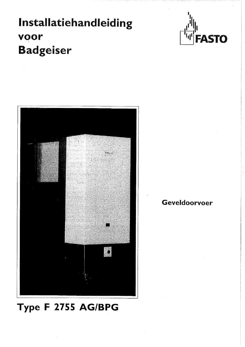 Page 1 de la notice Manuel utilisateur Fasto F 2755 AG/BPG