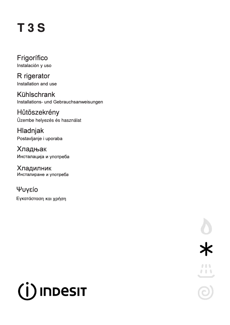 Page n°1 - Manuel utilisateur Indesit T 3 S (SP)