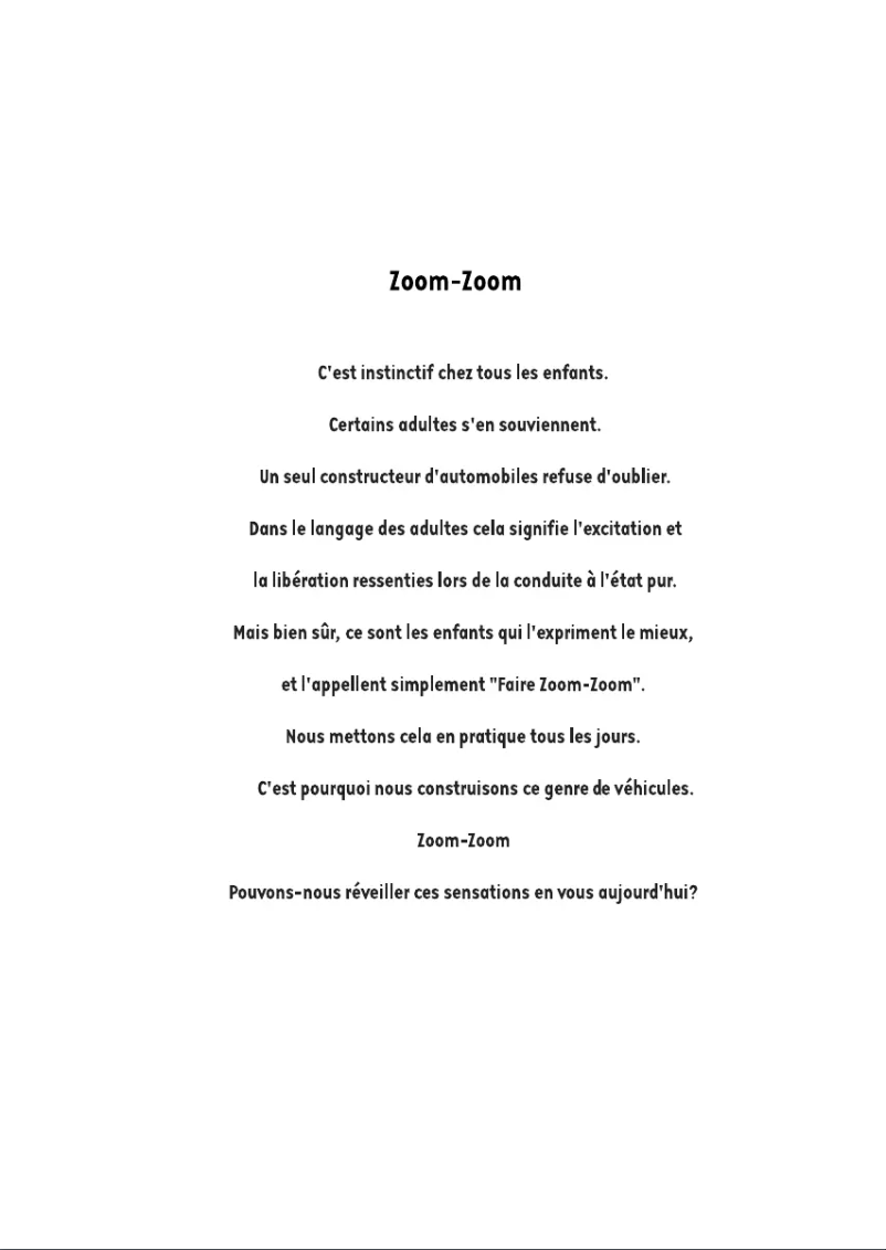 Page 1 de la notice Manuel utilisateur Mazda 3 (2006)