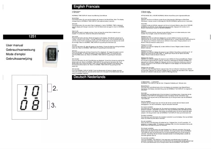 Image de la première page du manuel de l'appareil 1251