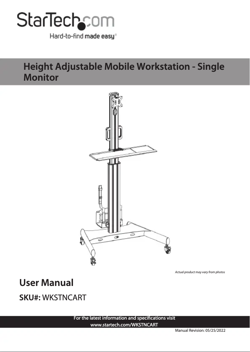Image de la première page du manuel de l'appareil WKSTNCART