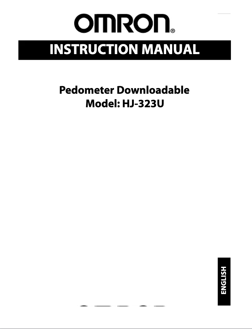 Page 1 de la notice Manuel utilisateur Omron HJ-323U