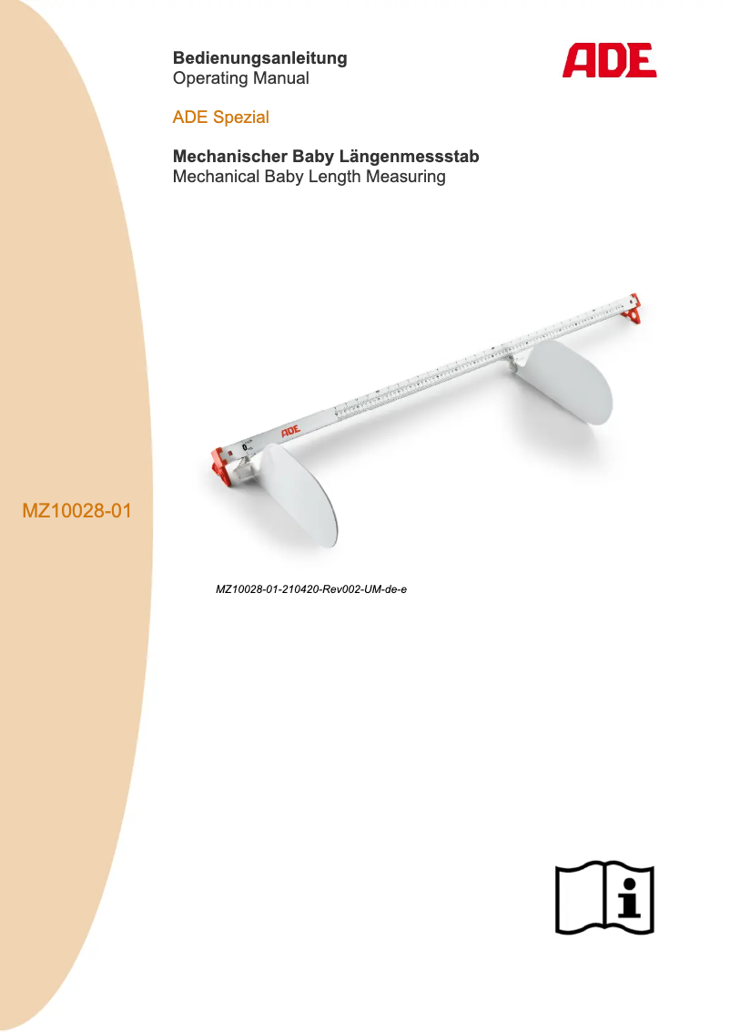 Page n°1 - Manuel utilisateur ADE MZ10028-01