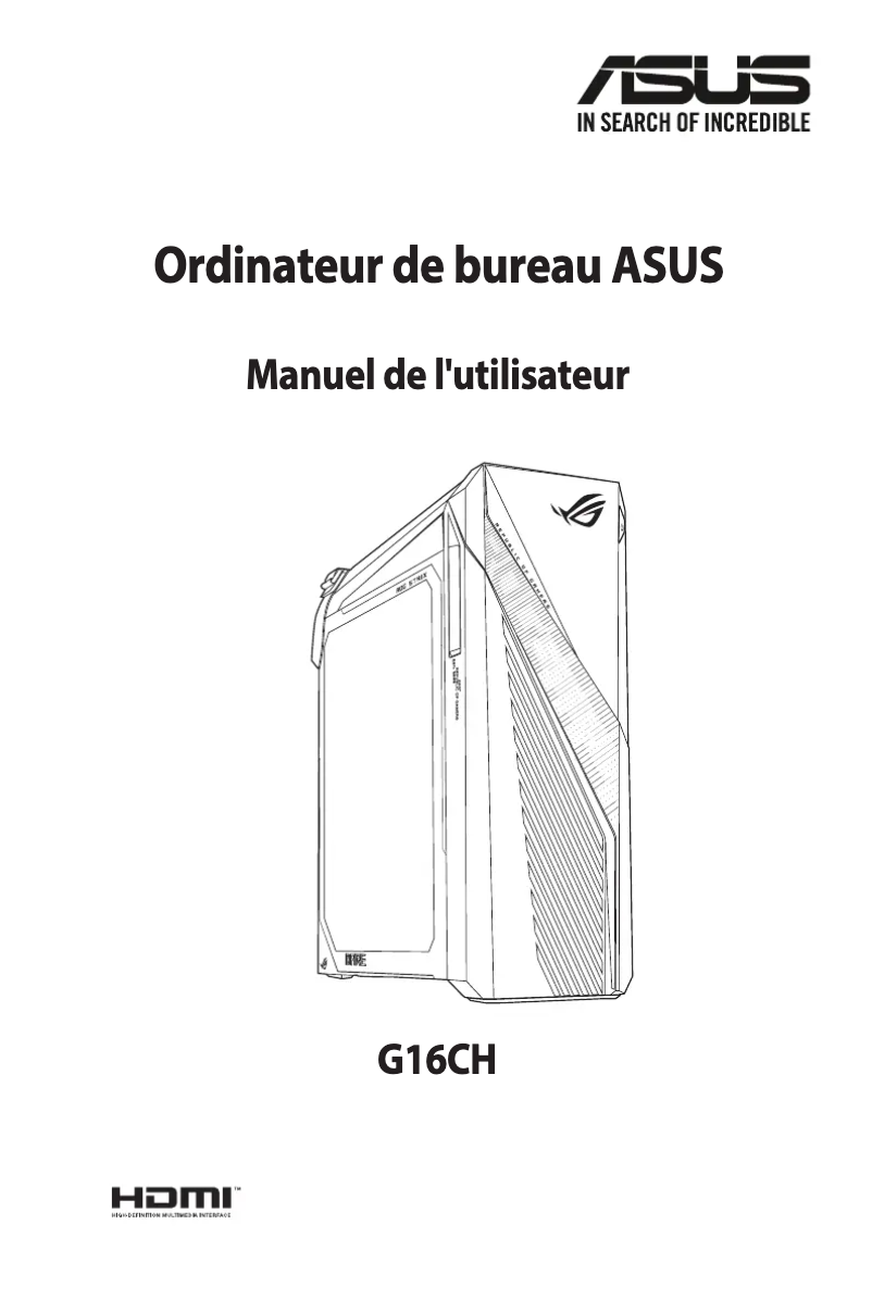Page n°1 - Manuel utilisateur Asus G16CH