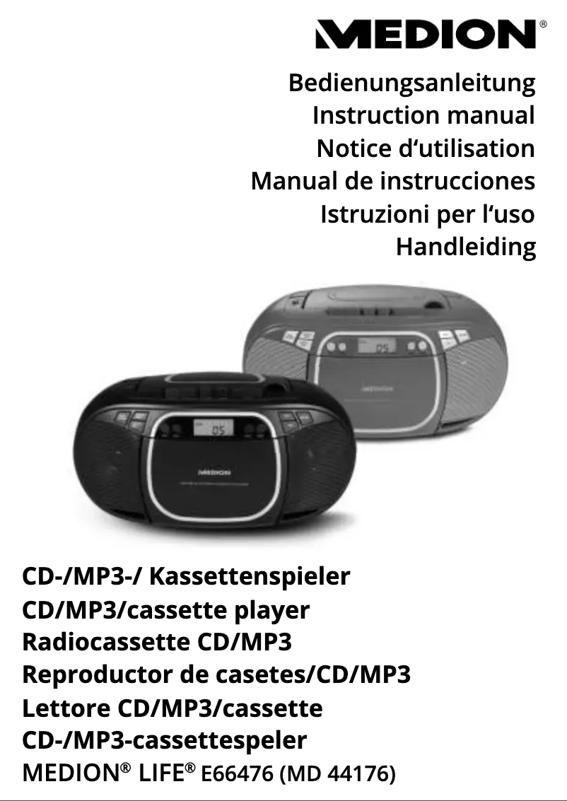 Page n°1 - Manuel utilisateur Medion LIFE E66476 (MD 44176)