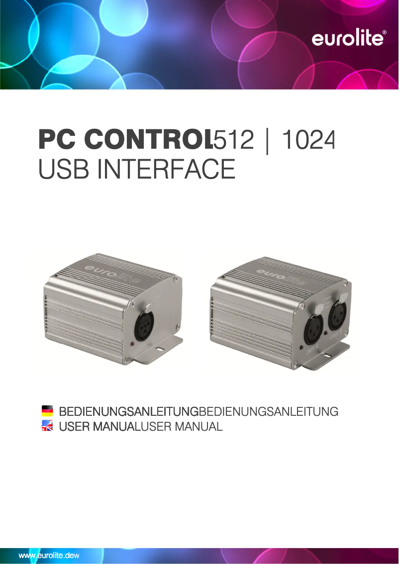 Page 1 de la notice Manuel utilisateur Eurolite LED PC-Control 512