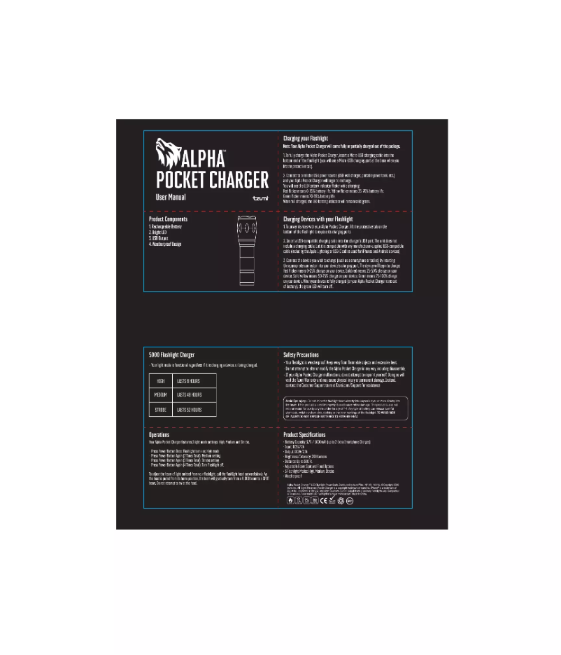 Page 1 de la notice Manuel utilisateur Alpha Pocket Charger