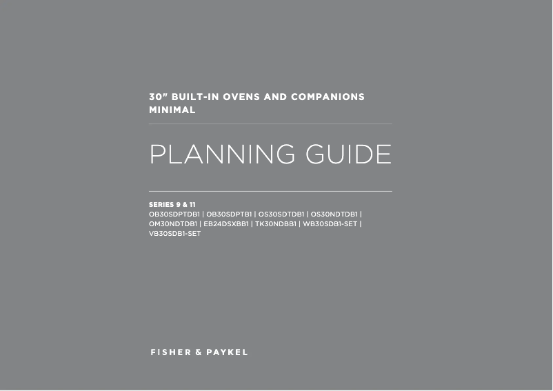 Page 1 de la notice Fiche technique Fisher & Paykel OM30NDTDB1