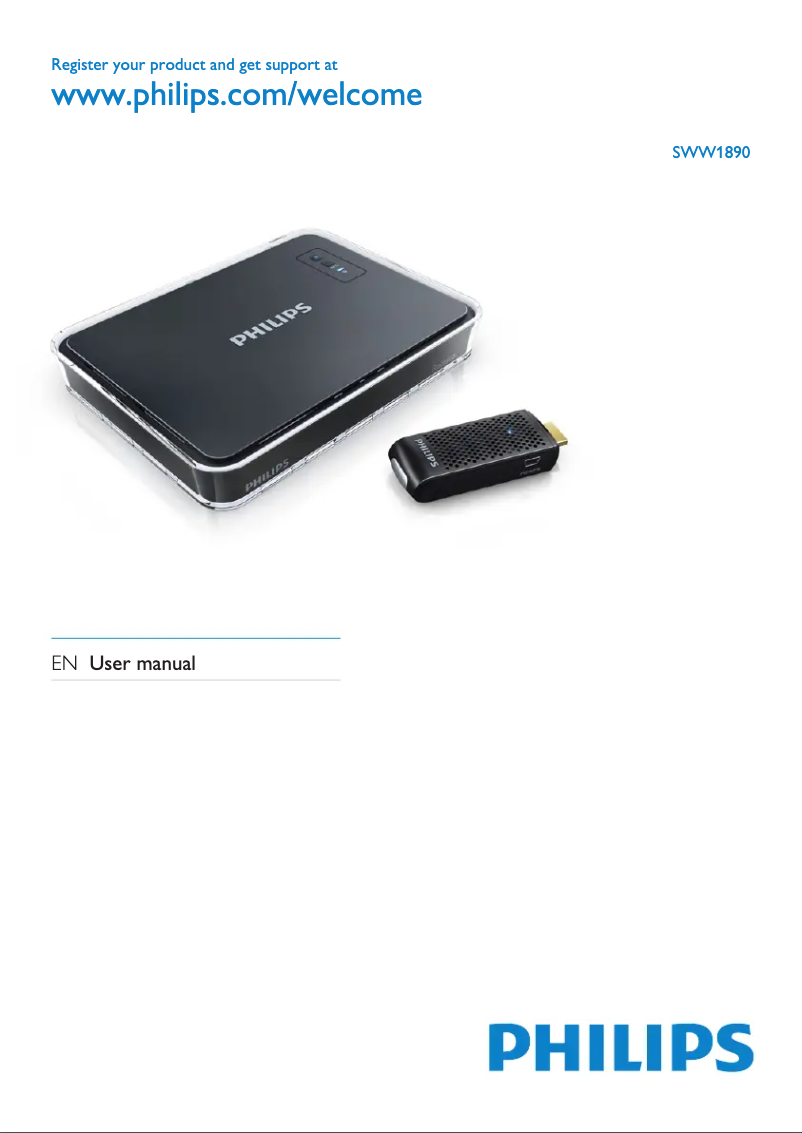Page 1 de la notice Manuel utilisateur Philips SWW1890