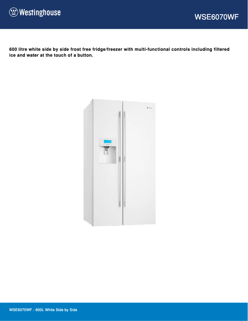 Image de la première page du manuel de l'appareil WSE6070WF