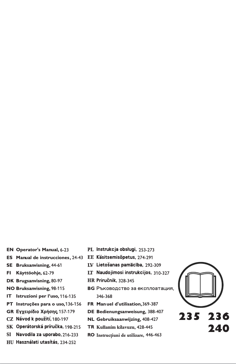 Page n°1 - Manuel utilisateur Husqvarna 236