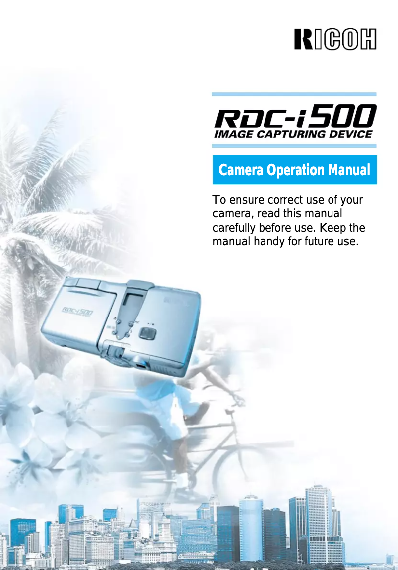 Page 1 de la notice Manuel utilisateur Ricoh RDC-i500